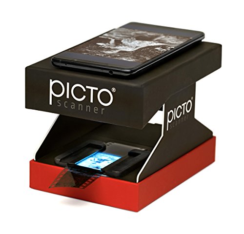 PictoScanner | Scanner de Négatifs et Diapositives 35mm | Utilise Uniquement Votre Smartphone - Pas d'Ordinateur requis | Convertit Vos Négatifs (N&B et Couleur) et Diapositives en Photos Numériques