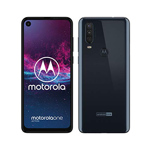 Motorola One Action (6.3 Pouces, 4 Go RAM, 128 Go ROM, Double Nano SIM, Android One) Denim Blue [Exclusivité Amazon]
