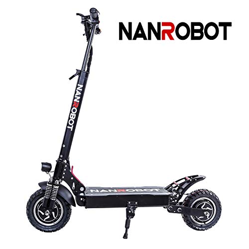NANROBOT D4+ Adulte Scooter Pliable Trottinette électrique 52V 18AH Batterie Lithium Moteur Puissant de 2000W Vitesse maximale 65Km/h (D4+ Upgraded NO Seat(18AH))