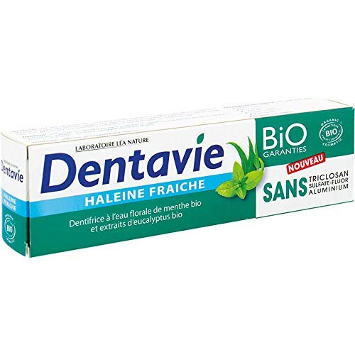 DENTAVIE Dentifrice Haleine Fraîche Eau Florale de Menthe Bio Dentavie - Lot de 4