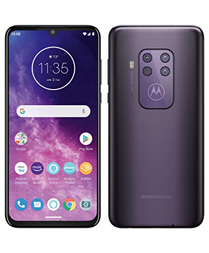 Motorola One Zoom avec Alexa Hands-Free (Ecran FHD+ 6,4 Pouces, 4Go RAM, 128Go ROM, Double Nano SIM, Android 9.0, Quadruple Camera) Violet [Exclusivité Amazon]