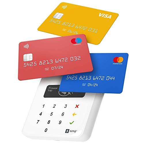 SumUp Air terminal de paiement, TPE, Aucuns frais mensuels, Bluetooth, Acceptez toutes les cartes bancaires, NFC, Apple Pay, Google Pay