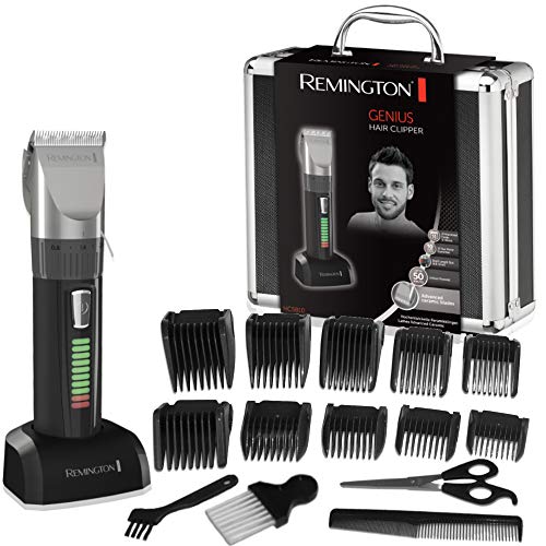 Remington HC5810 Coffret Cheveux, Tondeuse Cheveux, 10 Sabots, Lames Auto-Affûtées Céramique Avancée, Moteur Pro Puissant, Charge Rapide, Autonomie