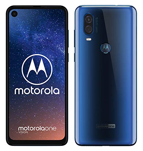 Motorola One Vision (6.3 Pouces, 4Go RAM, 128Go ROM, Double Nano SIM, Android 9.0) Bleu Saphir