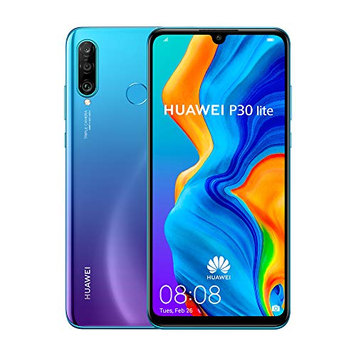 Huawei P30 Lite Smartphone débloqué 4G (6,15 pouces - 128Go - Double Nano SIM - Android 9.0) Peacock Blue [Version Française]