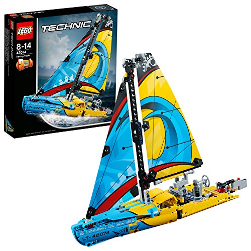 LEGO®-Technic Le yacht de compétition Jeu Garçon et Fille 8 Ans et Plus, Jeu de Construction, 330 Pièces 42074